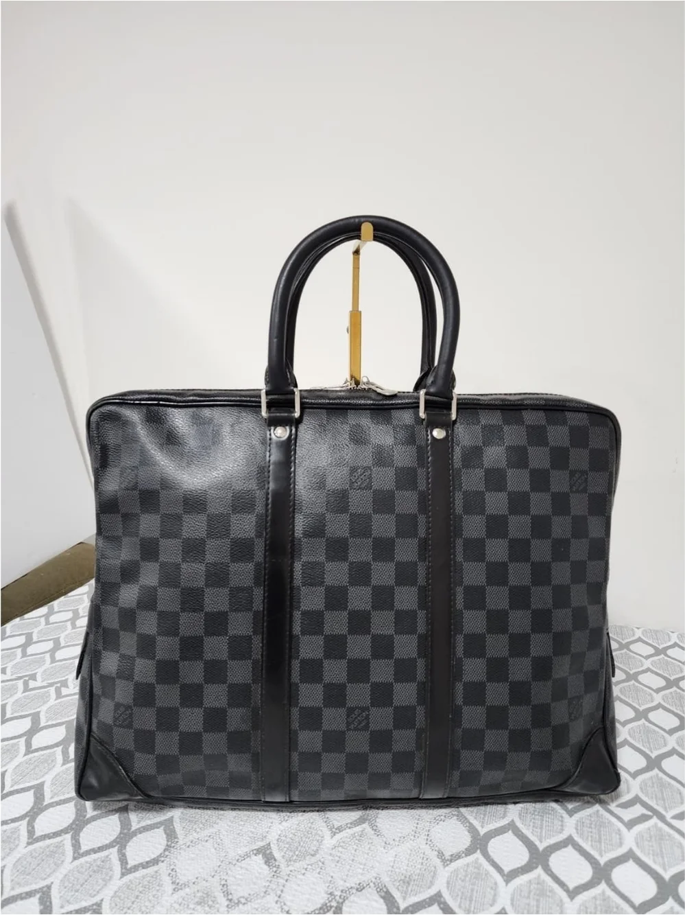 Louis Vuitton Damier Graphite Top Handle Bag Black/Grey